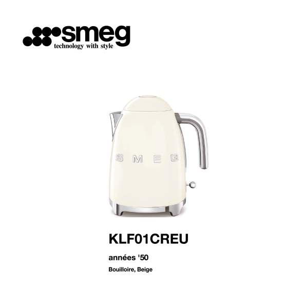 Acheter SMEG KLF 01 CREU bouilloire